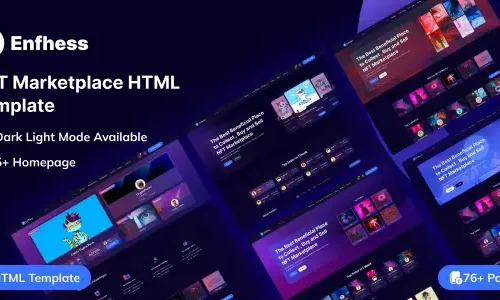 Enfhess - NFT Marketplace HTML5 Template
