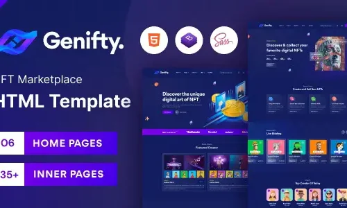 Genifty - NFT Marketplace HTML5 Template