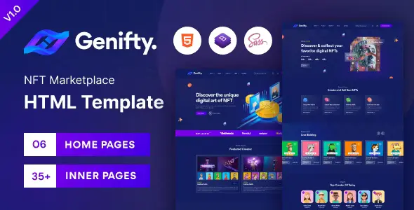 Genifty - NFT Marketplace HTML5 Template