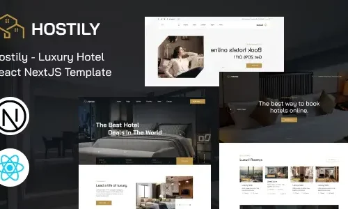 Hostily - Luxury Hotel React NextJS Template