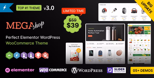 Mega Shop WP - Multipurpose Elementor WooCommerce Theme 3.0.2