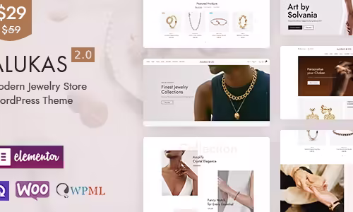 Alukas - Modern Jewelry Store WordPress Theme