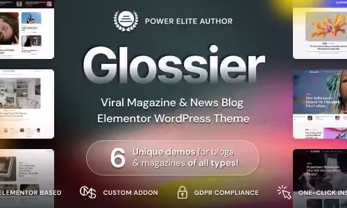 Glossier - Newspaper & Viral Magazine WordPress Theme