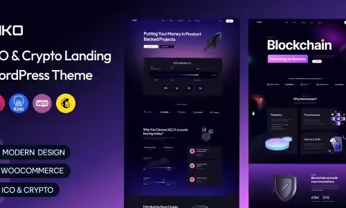 IKO - ICO & Crypto Landing WordPress Theme