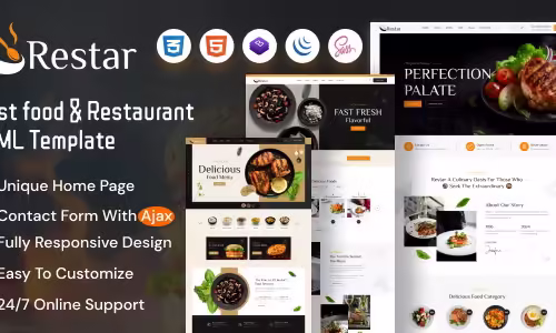 Restar - Fast Food & Restaurant HTML5 Template 1.0