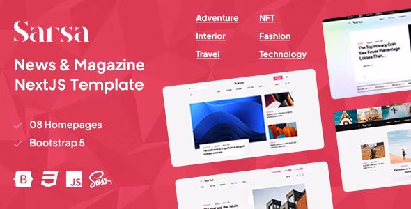 Sarsa - News & Magazine NextJS Template 2.0