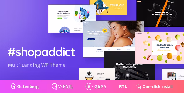 Shopaddict - 16 Ready WordPress Landing Pages Theme 1.1.4