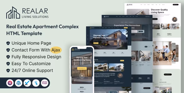 Realar - Real Estate Apartment Complex HTML5 Template