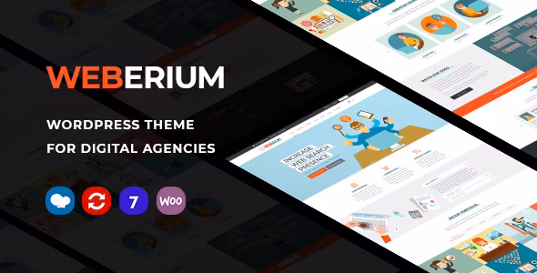 Weberium | Responsive WordPress Theme Tailored for Digital Agencies 1.30