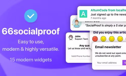 66socialproof - Social Proof & FOMO Widgets Notifications (SAAS)