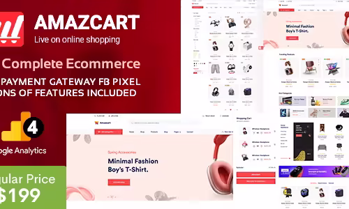 AmazCart - Laravel Ecommerce System CMS Multi-Vendor