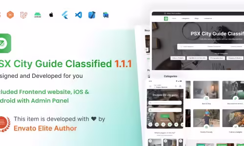City Guide : Complete Directory Listing Platform (Frontend, Mobile App with Admin Panel)