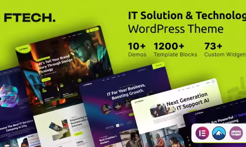 Ftech - IT Solution & Technology WordPress Theme