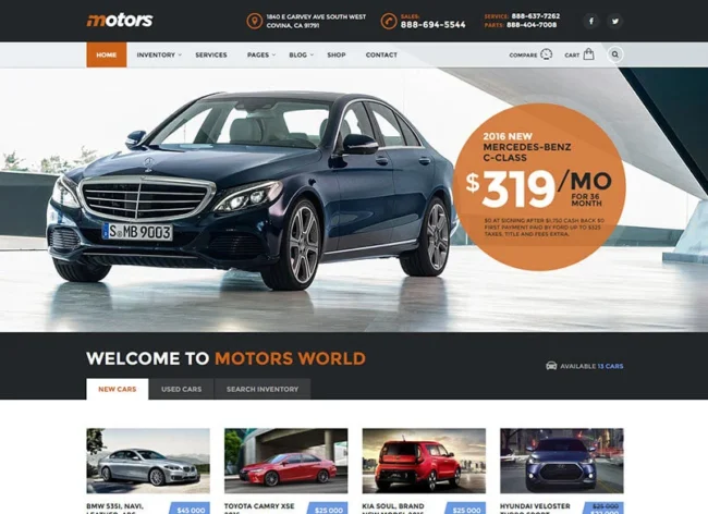 Motors - Car Dealer, Rental & Listing WordPress theme - Image 2