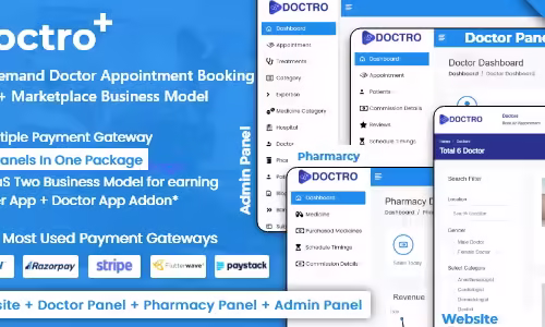 Doctro - On-Demand Doctor Appointment Booking SaaS Marketplace Business Model