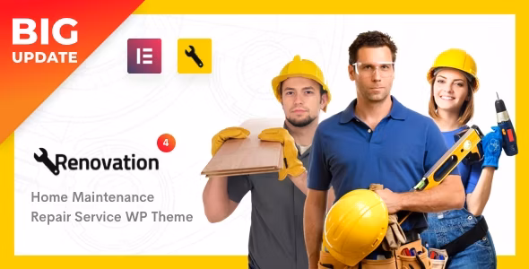 Renovation - Repair Service, Home Maintenance Elementor WP Theme 4.4.9