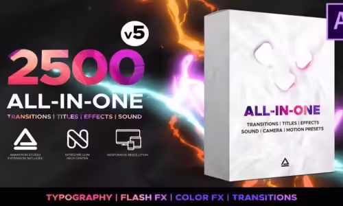 2500 All in One Transitions Library for After Effects