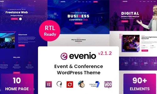 Evenio - Event Conference WordPress Theme 2.1.2