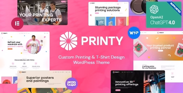 Printy — Custom Printing & T-Shirt Design WordPress Theme 1.3