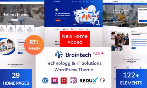 Braintech - Technology & IT Solutions WordPress Theme