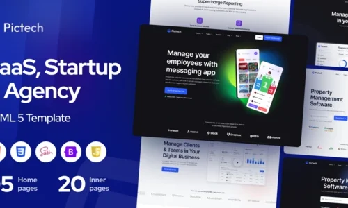 PicTech – Creative HTML5 Template for SaaS, Startup & Agency