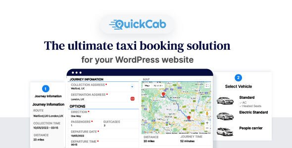 QuickCab - WooCommerce Taxi Booking Plugin 1.3.5
