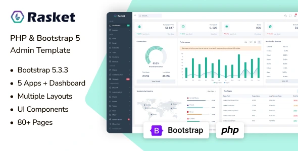PHP & Bootstrap Admin Dashboard Template