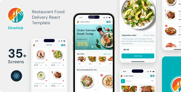 DineHub - Restaurant Food Delivery React Mobile App