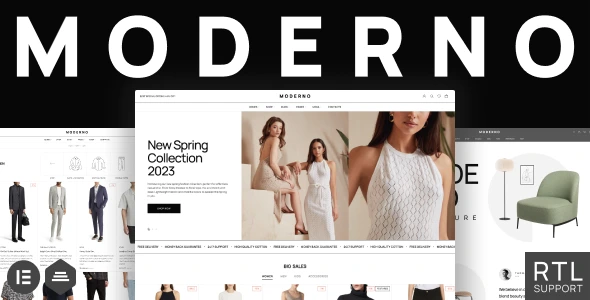 Moderno – Fashion & Clothing, Furniture Woocommerce Theme