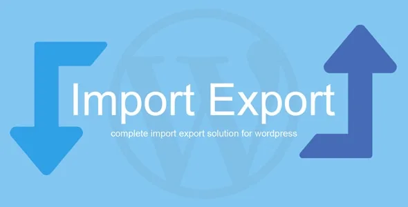 WP Import Export Wordpress Plugin
