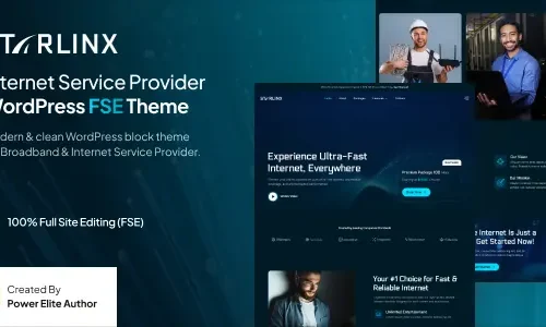 Starlinx – Broadband & Internet Service Provider FSE WordPress Theme