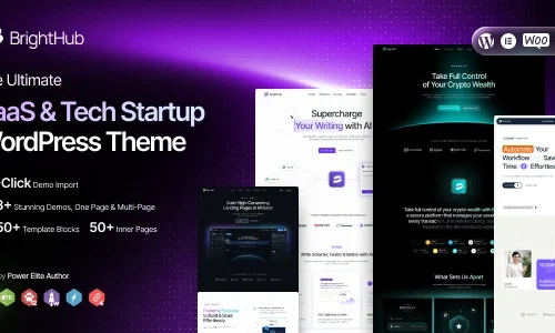 BrightHub - SaaS & Tech Startup WordPress Theme