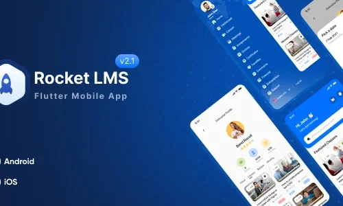 Rocket LMS Flutter Mobile App - Learning Management System for Android and iOS