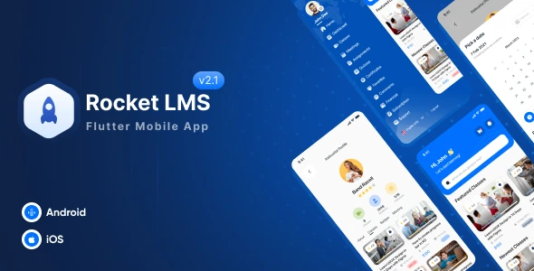 Rocket LMS Flutter Mobile App - Learning Management System for Android and iOS