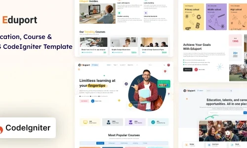 Eduport - CodeIgniter LMS, Education and Course Template