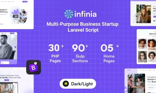 Infinia - Multipurpose Business Consulting Startup Laravel Script