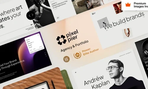 Pixelpiernyc - Portfolio Creative Agency Freelancer WordPress Theme