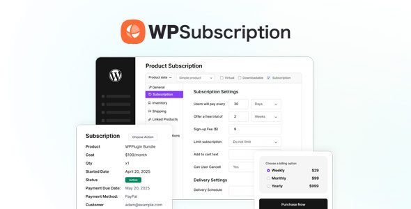 WPSubscription Pro - Best Subscription Plugin For WooCommerce