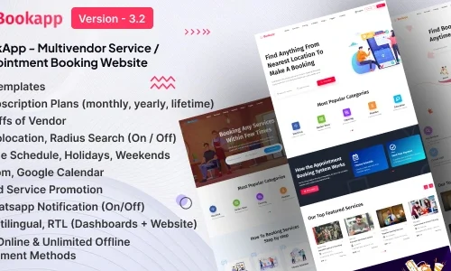 Bookapp - Multivendor Service & Appointment Booking Laravel Marketplace (SAAS)