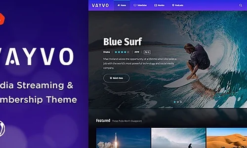 Vayvo - Media Streaming & Membership WordPress Theme