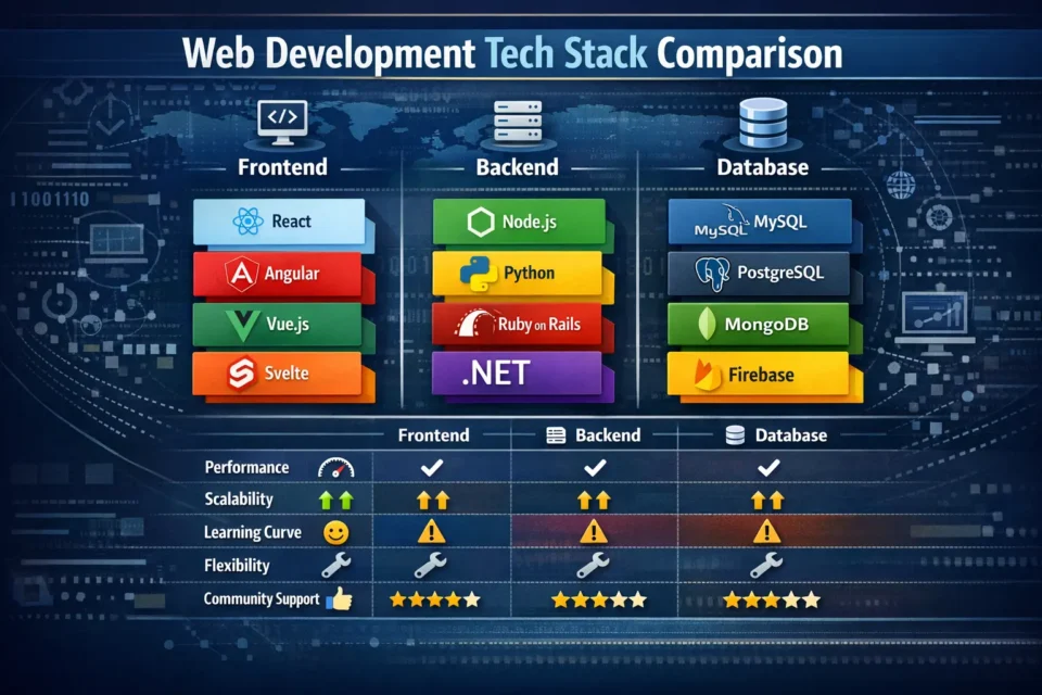 Website development tech stack