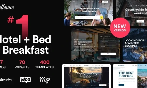 Bellevue - Hotel + Bed and Breakfast Booking Calendar Theme