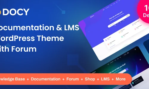 Docy - Premium Documentation, Knowledge base & LMS WordPress Theme with Forum