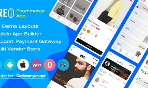 Oreo Fashion - Full React Native App for Woocommerce