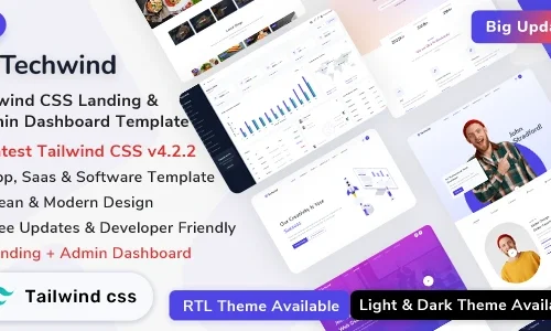 Techwind - App, Saas & Software Landing & Admin Dashboard Tailwind CSS Template