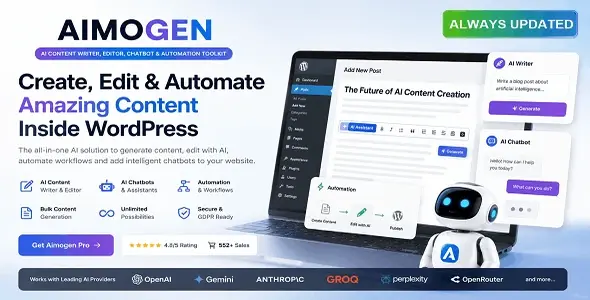 All-in-One AI Content Writer, Editor, ChatBot & Automation Toolkit