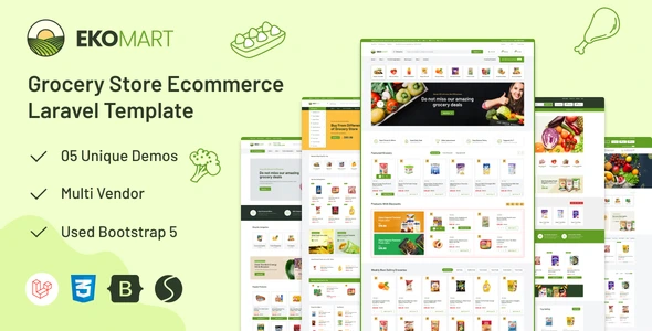 Ekomart – Grocery Store Laravel eCommerce Template